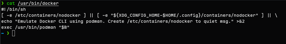 我的 docker 其实是 podman 的别名