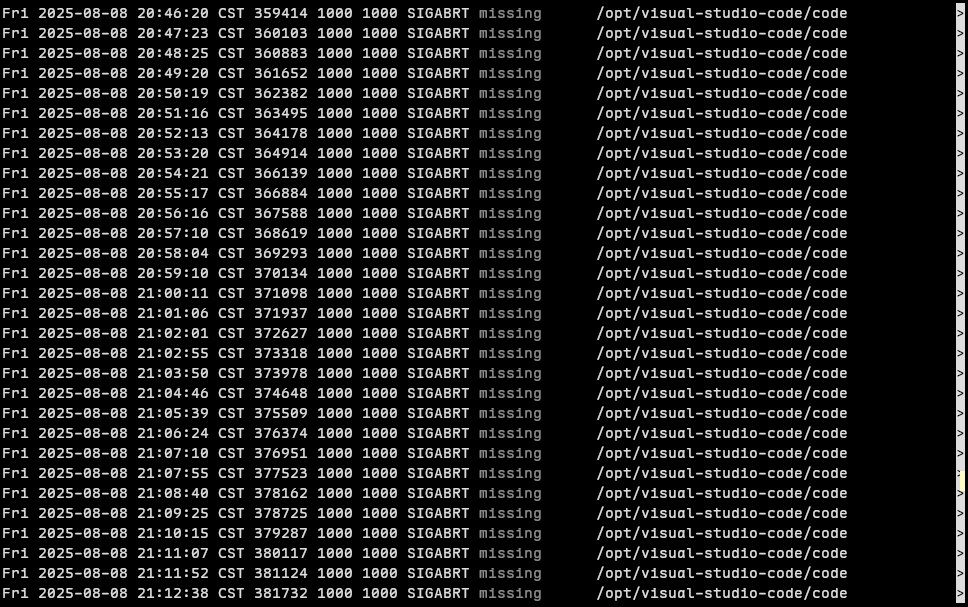 coredump 记录
